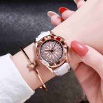 Time to run women's belt watch foreign trade potential fashion gold shell diamond-encrusted ladies watch-ZX-010 - Image 3