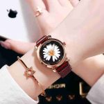 Fashion little daisy watch Korean version of ins wind magnet mesh belt ladies watch-ZX-009 - Image 2