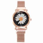 Fashion little daisy watch Korean version of ins wind magnet mesh belt ladies watch-ZX-009
