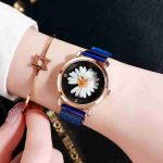 Fashion little daisy watch Korean version of ins wind magnet mesh belt ladies watch-ZX-009 - Image 4