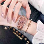 Internet celebrity new European and American style watch square fashion magnet stone mesh belt quartz watch-ZX-008 - Image 6