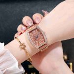 Internet celebrity new European and American style watch square fashion magnet stone mesh belt quartz watch-ZX-008 - Image 4