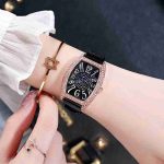 Internet celebrity new European and American style watch square fashion magnet stone mesh belt quartz watch-ZX-008 - Image 5