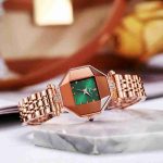 Fashionable exquisite light luxury waterproof ladies watch versatile rhinestone square steel band high-end ladies watch ZX-011 (Copy) (复制) - Image 3
