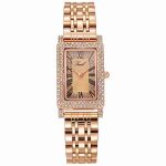 New Ladies Fashion Small Square Watch Luxury Diamond-studded Gold Steel Band Watch Square Fashion Ladies Watch-ZX-014