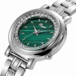 New net red quartz movement watch ins retro style ladies wristband temperament steel belt watch small green watch disc-ZX-017 - Image 3