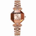 Fashionable exquisite light luxury waterproof ladies watch versatile rhinestone square steel band high-end ladies watch ZX-011