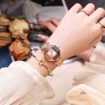Fashionable exquisite light luxury waterproof ladies watch versatile rhinestone square steel band high-end ladies watch ZX-011 (Copy) (复制) - Image 6