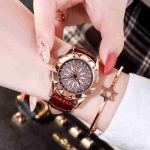 Time to run women's belt watch foreign trade potential fashion gold shell diamond-encrusted ladies watch-ZX-010 - Image 6